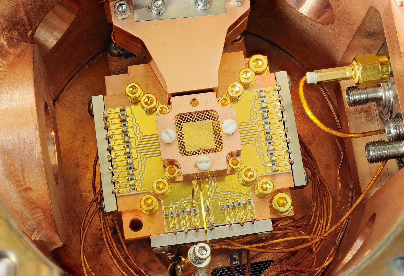 As a quantum computer can be in many states at the time it enables the calculation of many possibilities at once, says Dr Thomas Monz. Image credit - National Institute of Standards and Technology, image is in the public domain