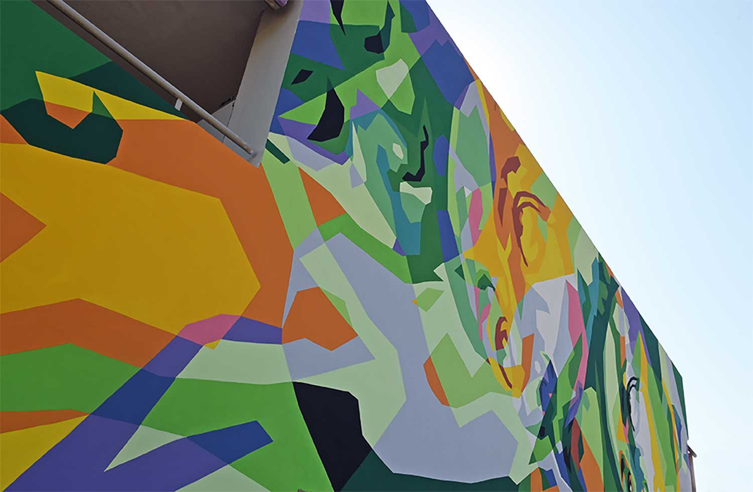 Pollution-eating murals could be a colourful way to clean city air in the future. Image Credit - AM Technology