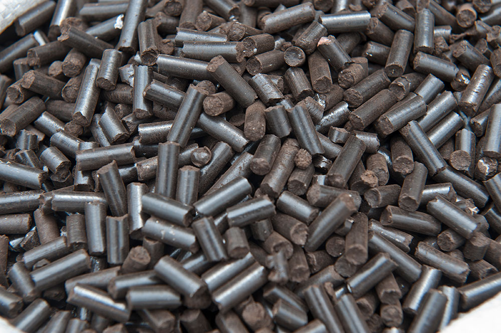 Biocoal briquettes or pellets can be made from organic waste like food scraps. Image credit - Ingelia